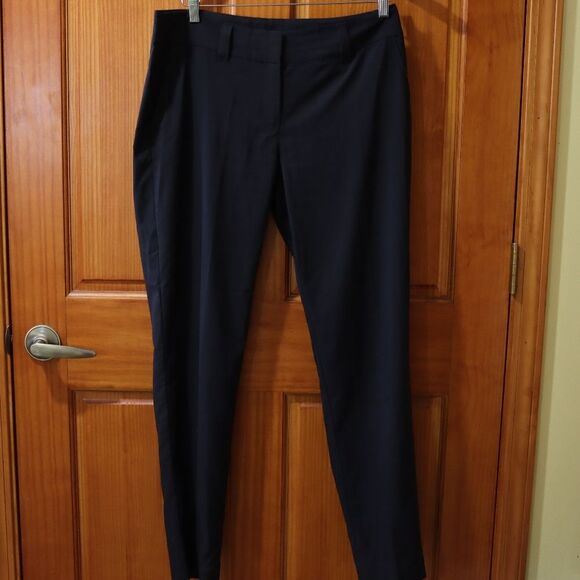 Eileen Fisher Black Flat Front Dress Pants Slacks Corporate Goth Med - Picture 6 of 14